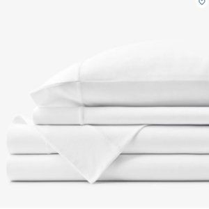 NWT The Company Store 100% Cotton White Jersey Knit Full Flat Sheet